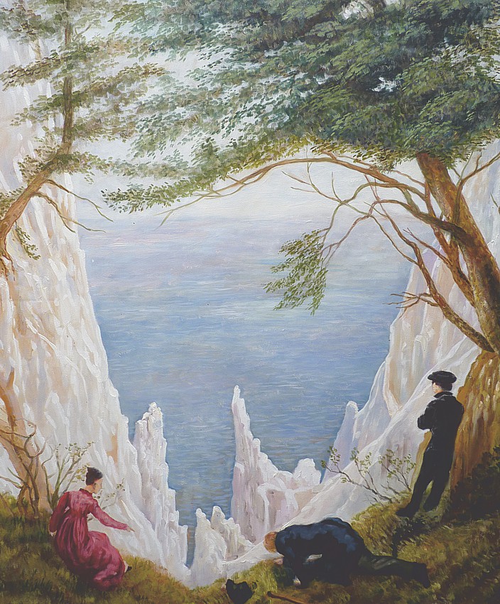 Caspar David Friedrich Kreidefelsen Auf Rügen Bildanalyse Kreidefelsen auf Rügen caspar david friedrich - Ölgemälde handgemalt